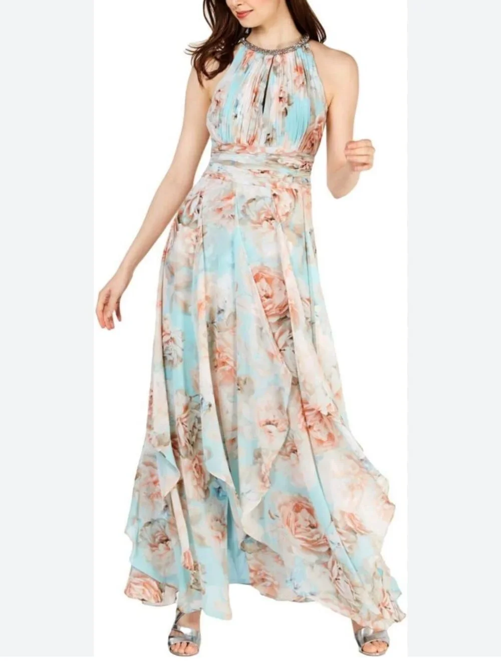 NWT Calvin Klein Size 16 Floral Maxi Dress - Picture 10 of 10